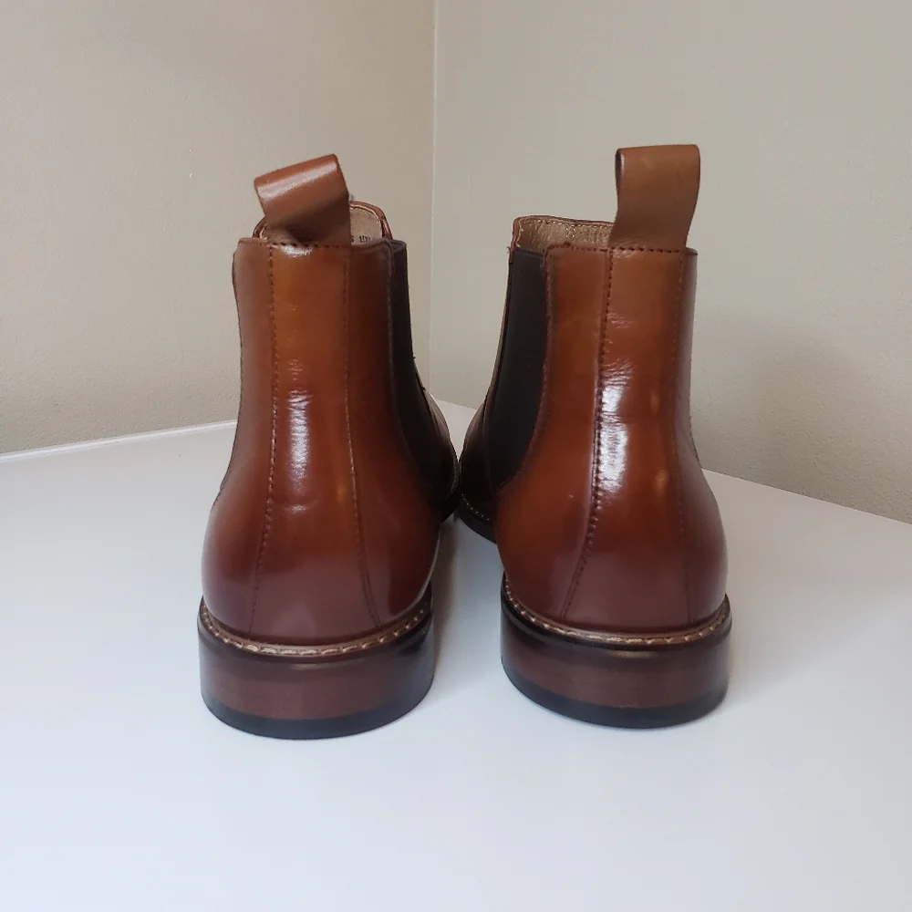 Stacy Adams Altair Plain Toe Chelsea Men's Dress Boot in Cognac (25301-221)